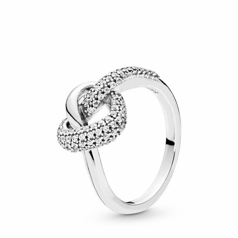 Pandora Knotted Heart Stackable Ring Silver Egypt HV6210784